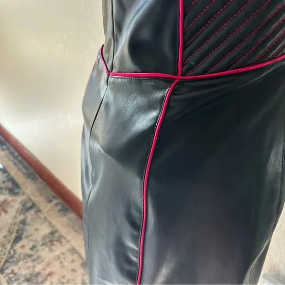 Zara faux leather sweet heart mini dress womens size large - Picture 10 of 10